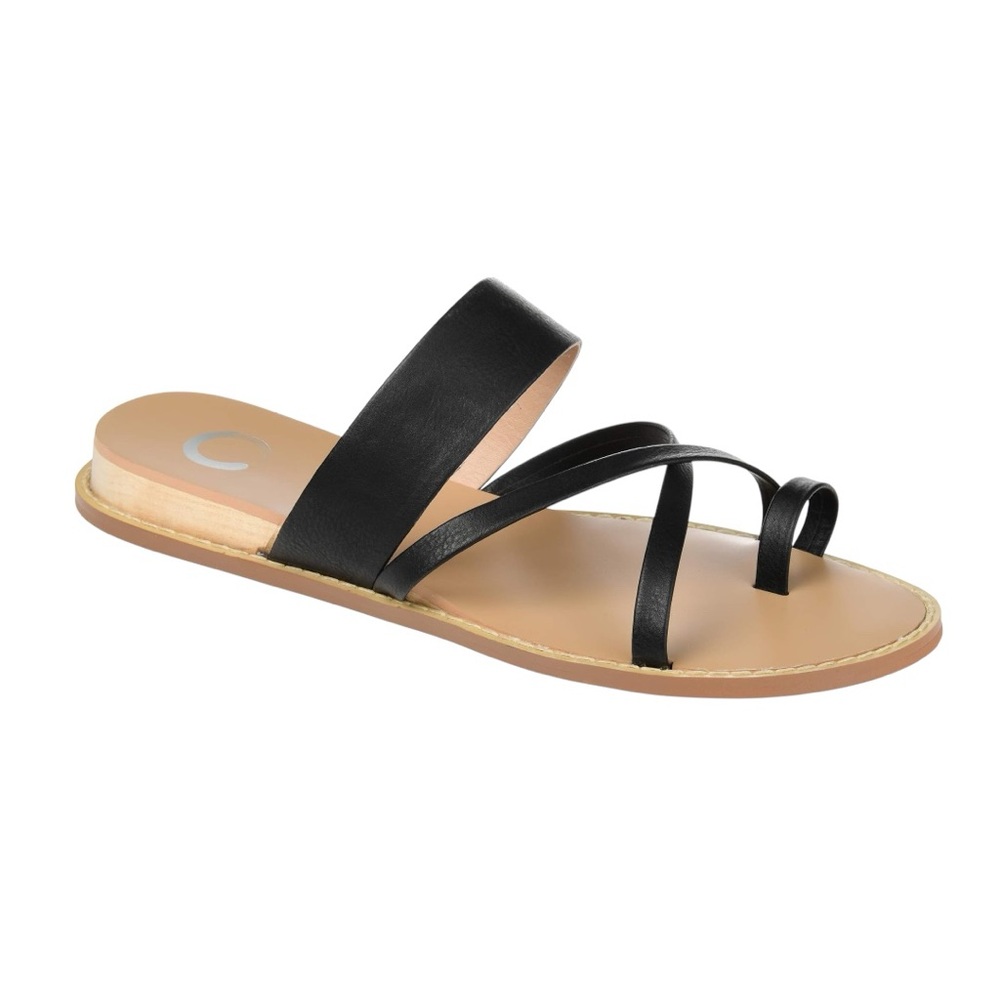 Brand New Journee Collection Womens Eevie Sandal Black Size 9